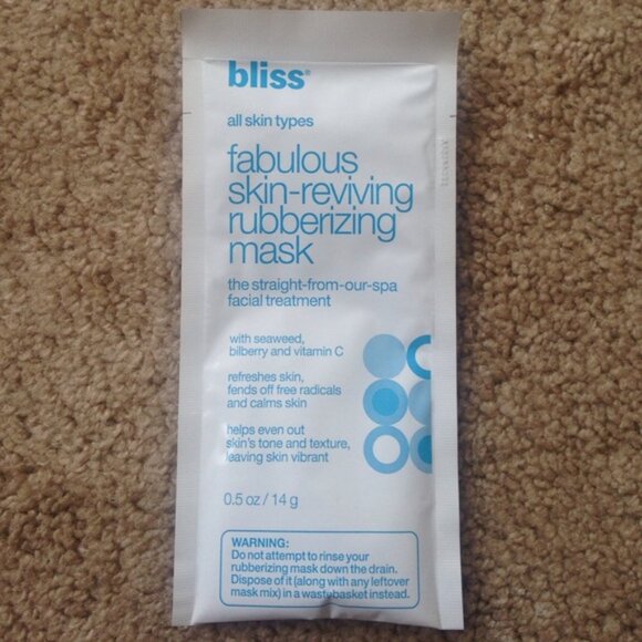 Bliss Fabulous Skin-reviving Rubberizing Mask - 6 packets - Picture 2 of 3